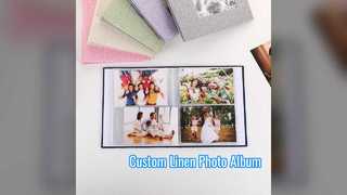 อัลบั้มภาพผ้าลินินแบบกำหนดเอง 72 ช่องสำหรับภาพถ่าย 4x6