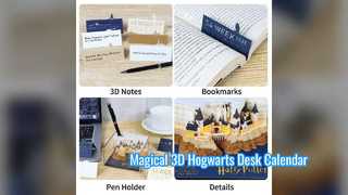 ปราสาท Hogwarts ปฏิทิน 3D Notepad ของขวัญตกแต่งโต๊ะ