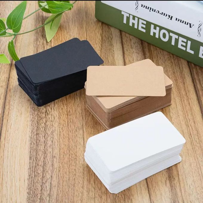 กระดาษว่าง Kraft บัตรธุรกิจ DIY กราฟฟิตี้ บัตรธุรกิจ Word Memory Card 3