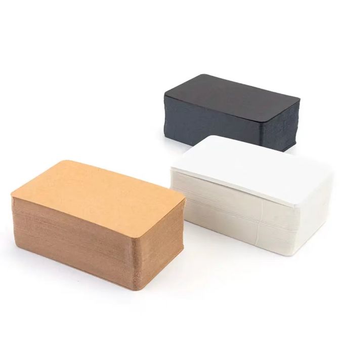 กระดาษว่าง Kraft บัตรธุรกิจ DIY กราฟฟิตี้ บัตรธุรกิจ Word Memory Card 0